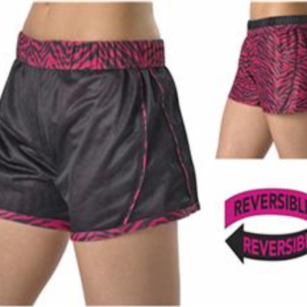 (NEW) Alleson Womens Girls Reversible Cheer Short